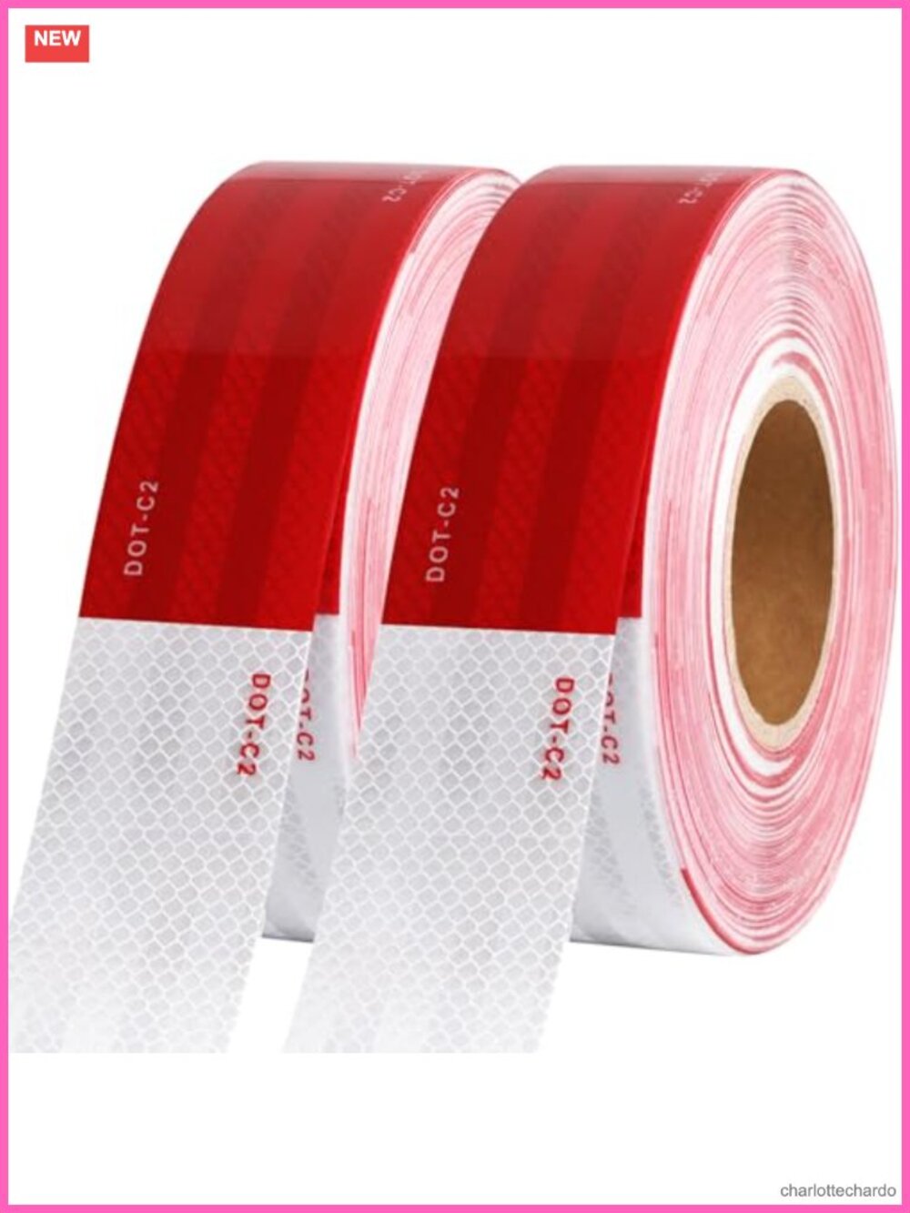DOT Reflective Tape 2in x 200ft Outdoor Waterproof Adhesive Conspicuity